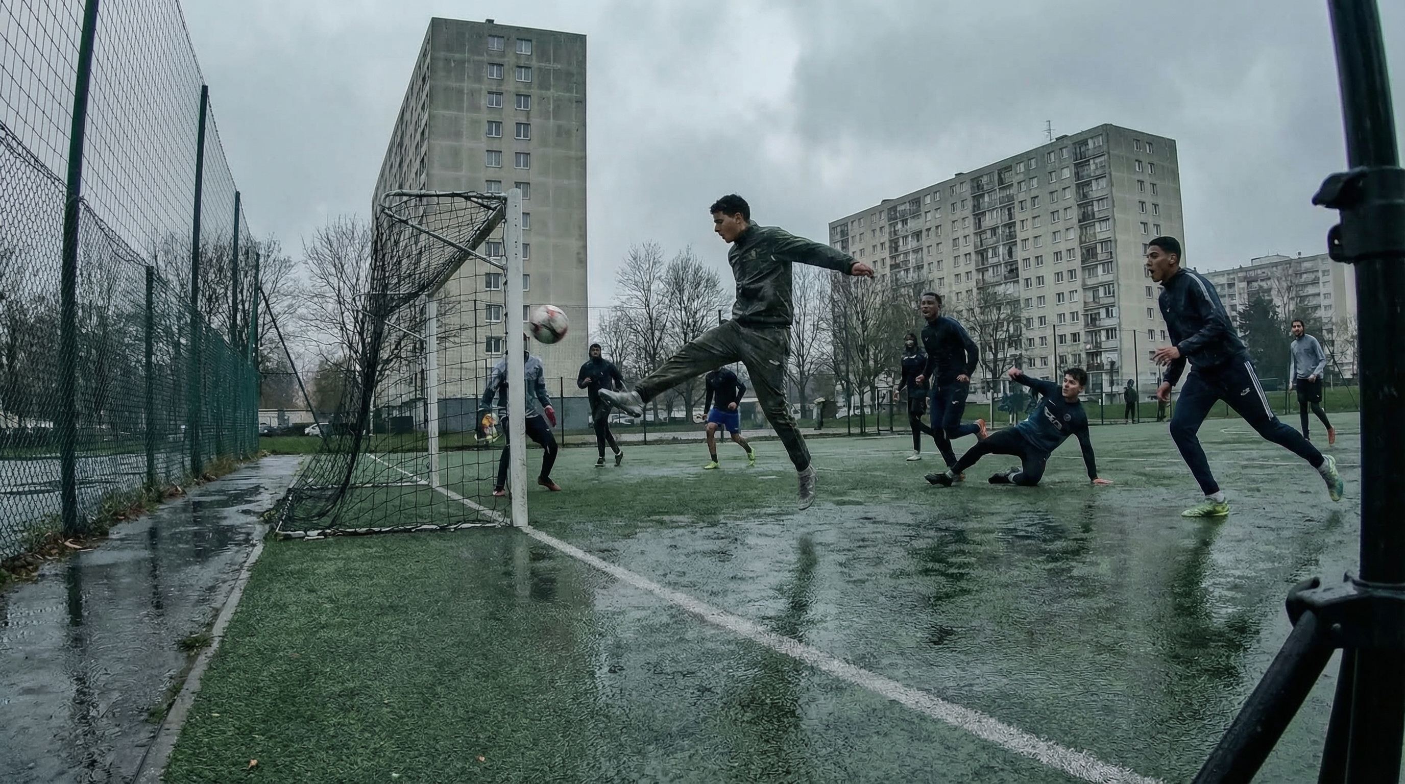 Street football match